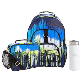 Drip Painting Large Backpack and Cold Pack Lunch Bundle, Set of 3
