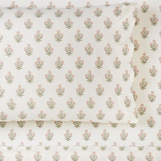 Housse De Couette Pottery Barn Teen, Motif Preppy Floral, Queen Size, 100% Coton
