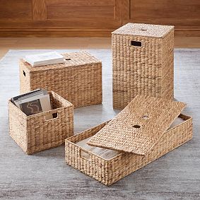 Hudson Woven Lidded Storage Hamper