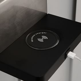 Sconce With Wireless Charging Ledge And USB (8"x17")