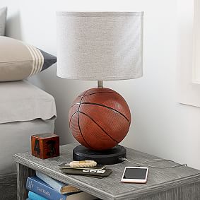 Basketball Table Lamp with USB (20")