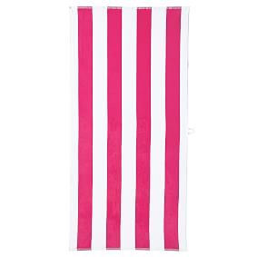 Awning Stripe Beach Towel UPF 50+ - Hot Pink