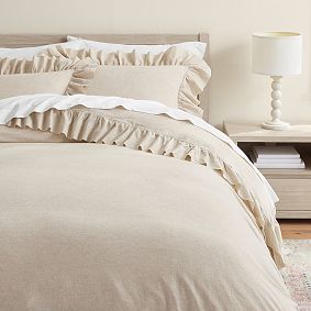 Linen Cotton Ruffle Duvet Cover
