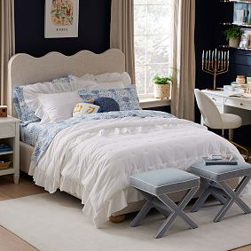 Washed Cotton Ruffle Comforter