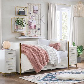 Mongolian Faux Fur Accent Stool