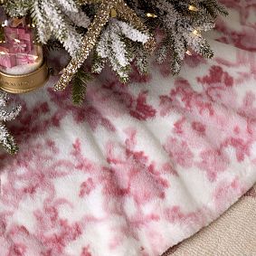 LoveShackFancy Pink Damask Tree Skirt