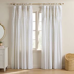 LoveShackFancy Smocked Prairie Floral Curtain