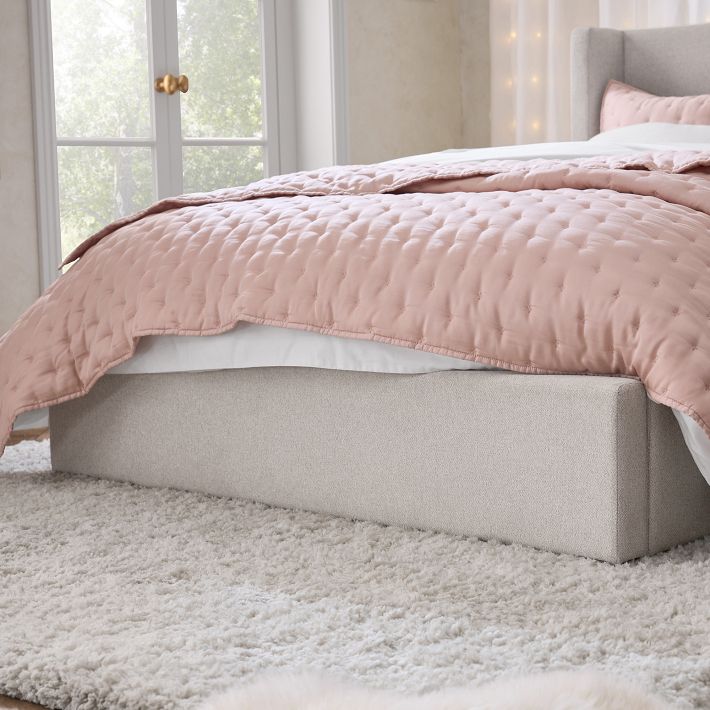Shelter Upholstered Classic Bed | Pottery Barn Teen