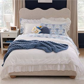 Washed Cotton Ruffle Comforter