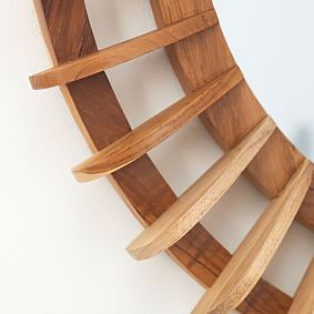 Blaine Wooden Slat Framed Mirror (30")