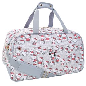 Gemline Hello Kitty Personalized Name Zipper Tote Bag - Travel, Gym, Overnight Sport Bag
