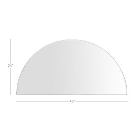 Frameless Half Circle Mirror