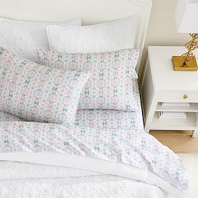 Kendra Scott Gem Mosaic Sateen Organic Sheet Set