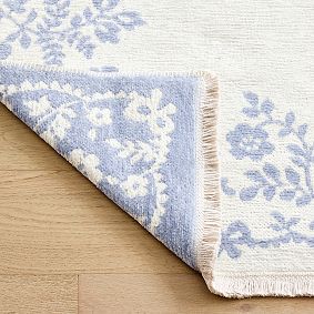 LoveShackFancy Floral Border Reversible Washable Rug