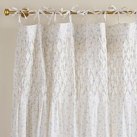 LoveShackFancy Smocked Prairie Floral Curtain