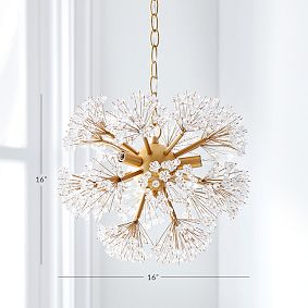 Monique Lhuillier Crystal Flowers Chandelier (16")