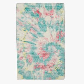 Tie-Dye Swirl Performance Rug