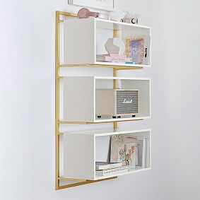 Modern Wall Bookcase (24"x37")