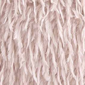 Large Boa Faux Fur Blush Bean Bag Chair