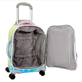 Jet-Set Rainbow Tie-Dye Recycled Carry-on Luggage