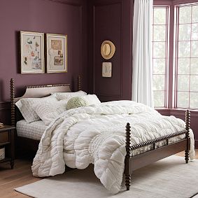 Chris Loves Julia Turned Wood Bed