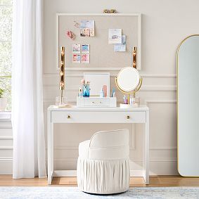 Elle Get Ready Pop-Up Mirror With Storage (16"x16")