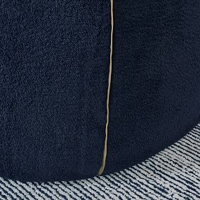 Large Camden Faux Fur Navy Bean Bag Chair Slipcover Only
