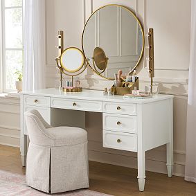 Scallop Light-Up Vanity Desktop Mirror