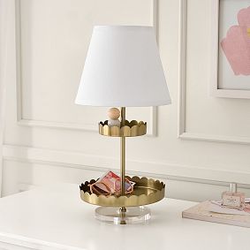 Scallop Tiered Catchall Table Lamp