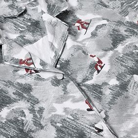 Snowboarding Santa Classic Long Flannel Pajama