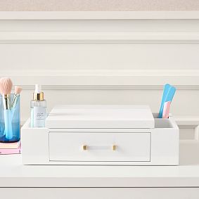 Elle Get Ready Pop-Up Mirror With Storage (16"x16")