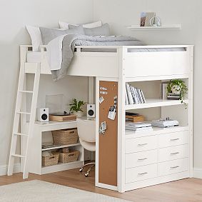 Sleep &amp; Study® Full Dresser Loft Bed