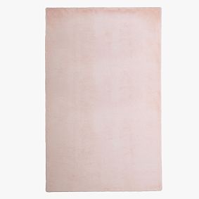 Open Box: Washable Faux-Bunny Fur Rug, 3' x 5' - Powdered Blush