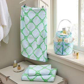 Lilly Pulitzer Bamboo Butterfly Shower Caddy &amp; Bath Linen Set