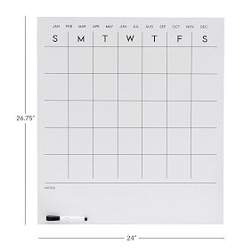 No Nails Frameless Dry Erase Calendar (24"x27")