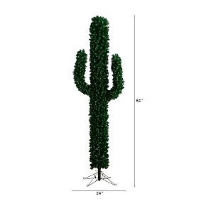 Pre-Lit Artificial Cactus Christmas Tree (7 Ft.)