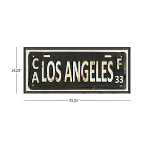 Los Angeles Framed Art, 33.25"x14.25"