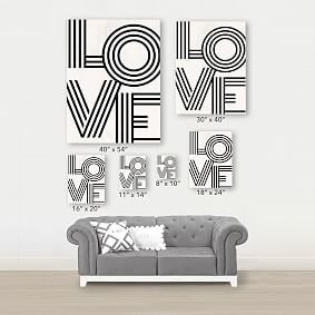 Minted® Retro Love Canvas Art by Iveta Angelova