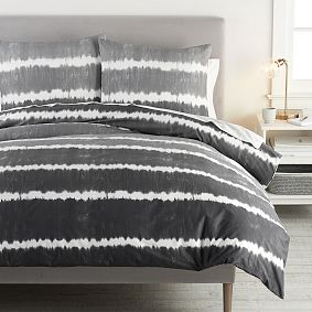 Tie Dye Stripe Organic Duvet Cover