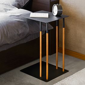 Wood &amp; Metal C-Side Table (14")