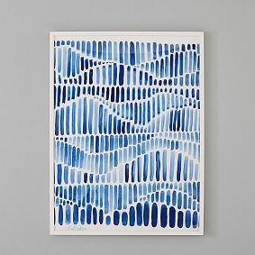 Minted® Indigo Rhythm Framed Art by Kristi Caterson