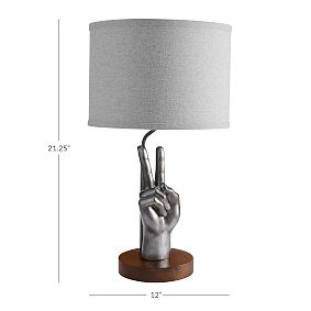 Peace Sign Table Lamp with USB