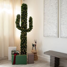Pre-Lit Artificial Cactus Christmas Tree (7 Ft.)