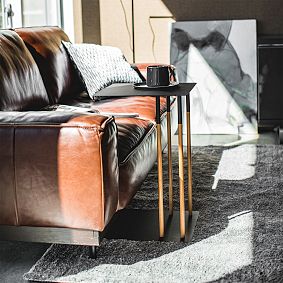 Wood &amp; Metal C-Side Table (14")