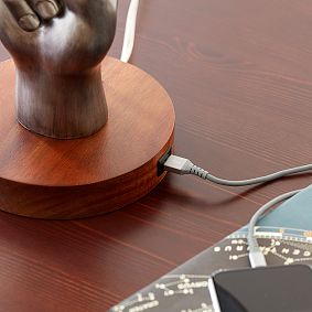 Peace Sign Table Lamp with USB