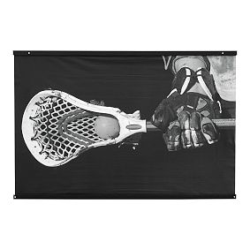 Black and White Lacrosse Wall Mural