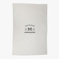 College Oatmeal Sweatshirt Oversized Throw - University Of Michigan