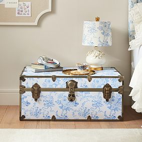 LoveShackFancy Garden Damask Standard Dorm Trunk (32")