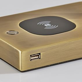 Greene Table Lamp with Charging Pad and USB (16")