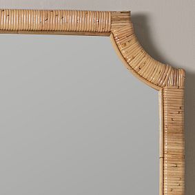 Lina Rattan Wall Mirror (28"x38")